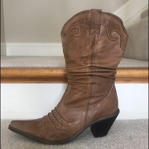 B.D.A. Leather cowboy boots